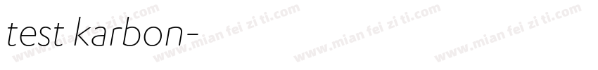 test karbon字体转换
